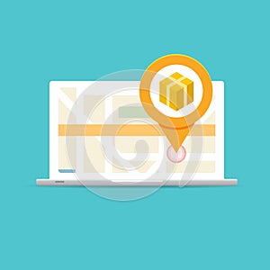 Parcel, Package tracking online app concept.