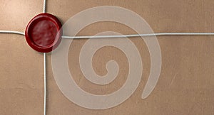 Parcel With Red Wax Seal And String