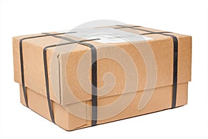 Parcel with strapping