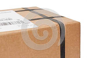 Parcel with strapping