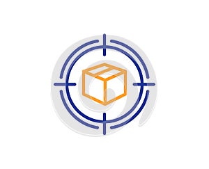 Parcel tracking line icon. Delivery monitoring. Vector