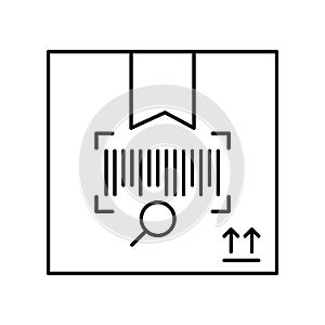 Parcel tracking number Outline Vector Icon that can easily edit or modify