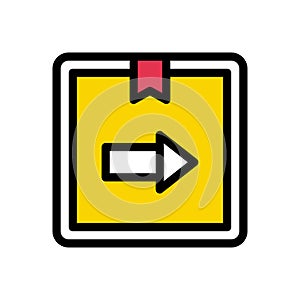 Parcel vector flat color icon