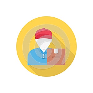 Parcel vector flat colour icon