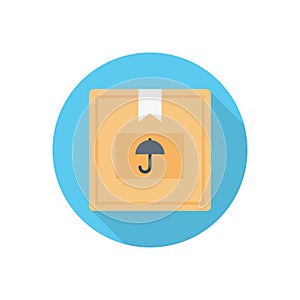 Parcel vector flat colour icon