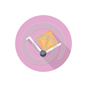 Parcel vector flat colour icon