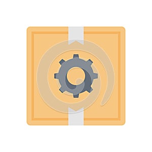 Parcel vector flat colour icon