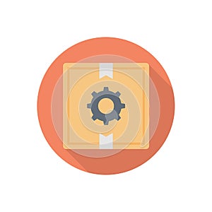 Parcel vector flat colour icon