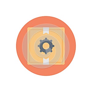 Parcel vector flat colour icon