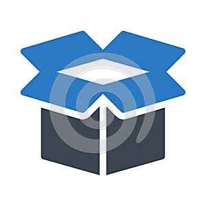 Parcel vector glyph color icon