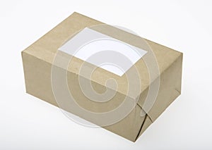 Parcel Wrapped in Brown Paper