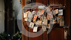 parcels boxes on door