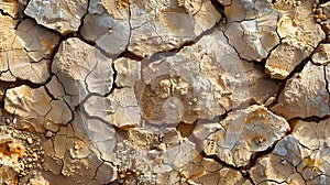 Parched Earth: A Stark Reminder of Climate Change #DesertTexture #GlobalWarmingBackground. Concept Climate Change, Desert Erosion