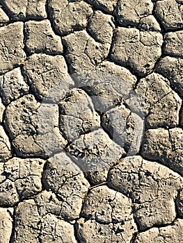 Parched and thirsty earth shot from above