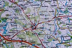 Parchim, Germany, on a road m