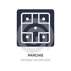 parchis icon on white background. Simple element illustration from Entertainment concept photo