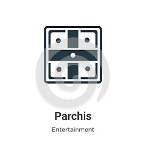 Parchis vector icon on white background. Flat vector parchis icon symbol sign from modern entertainment collection for mobile photo