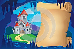 Parchment in fairy tale cave image 1