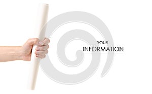 Parchment roll in hand pattern