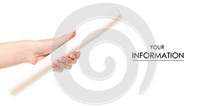 Parchment roll in hand pattern