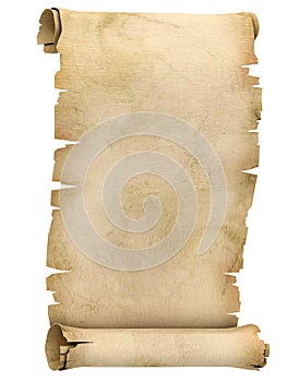 Parchment scroll 3d illustration