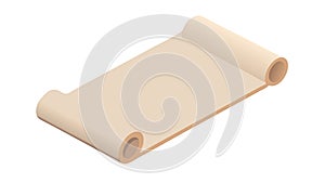Parchment Scroll, Historical Document or Unfurled Certificate, vector design Generative AI