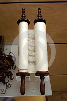 The parchment Torah scrolls