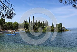 Parco Baia delle Sirene, Punta San Vigilio, Garda lake, Italy. photo
