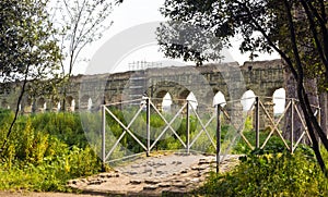 Parco degli acquedotti along the Appian way in Rome