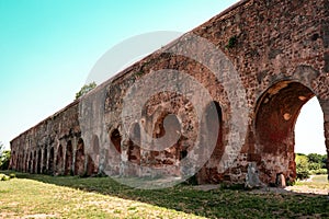 Parco degli Acquedotti, which is a public park in Rome, part of the Appian Way. Ruins of roman aqueducts