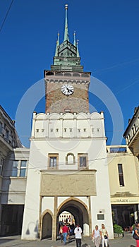 Pardubice, Czech Republic. The green tower one of the symbols of the city
