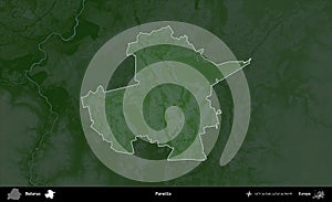 Parecca highlighted, Belarus. Physical