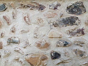 Pared de piedra y arena