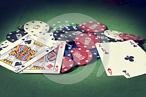 Pareja de ases y pareja de reyes en poker