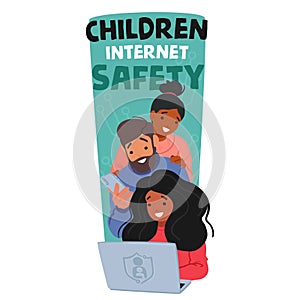 Parent Characters Actively Monitor And Control Their Child Pc Usage, Implementing Filters And Time Limits To Ensure Safe