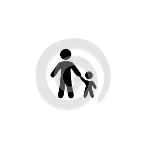 Parent and child icon. Family sign photo