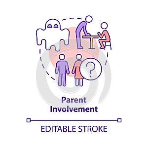 Parent involvement concept icon