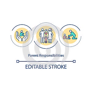 Parent responsibilities concept icon