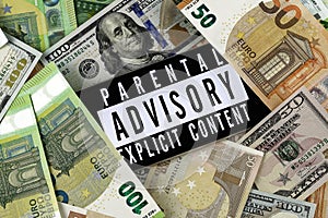 Parental Advisory editorial. Illustrative photo of the Parental Advisory Explicit Content label