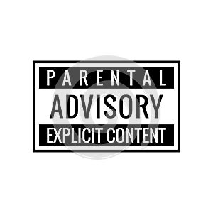 parental advisory explicit content vector