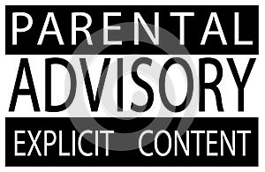 Parental advisory explÃÂ±cÃÂ±t content photo