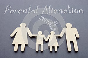 Parental alienation is shown on the photo using the text