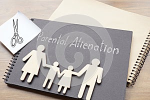 Parental alienation is shown using the text