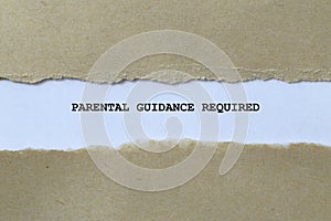 parental guidance required on white paper