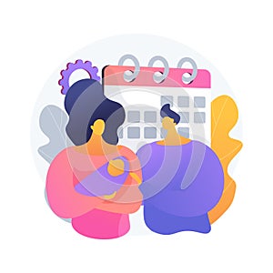 Parental leave abstract concept vector illustration.