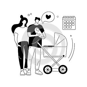 Parental leave abstract concept vector illustration.