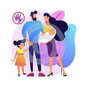 Parental responsibility abstract concept vector illustration.