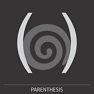 Parenthesis icon illustration photo