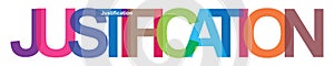 Colorful justification word