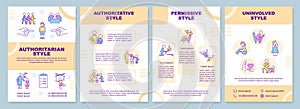 Parenting styles orange brochure template